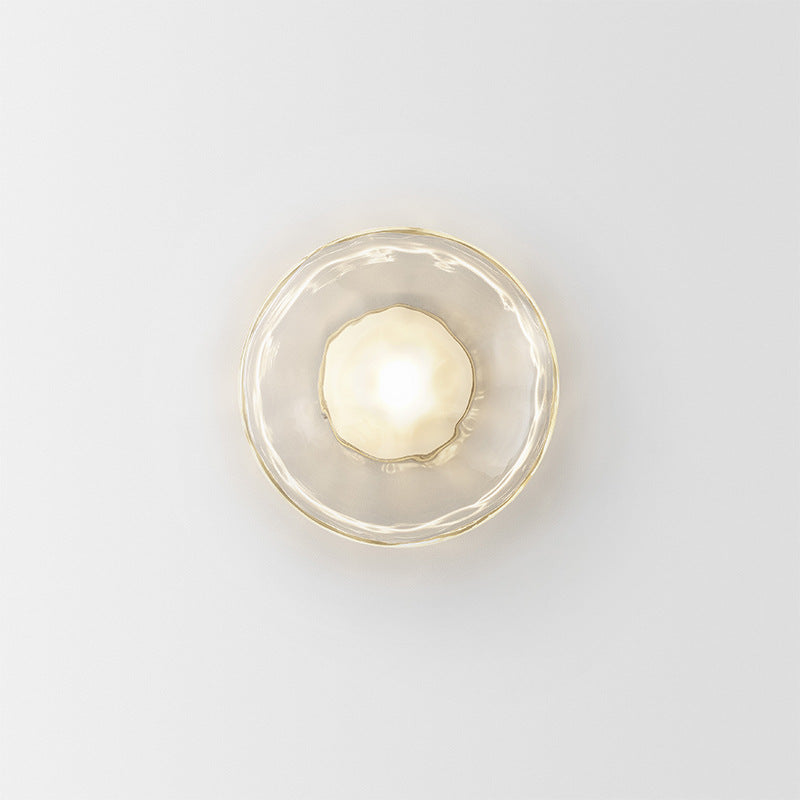 Bedside Hotel Glass Art Wall Lamp