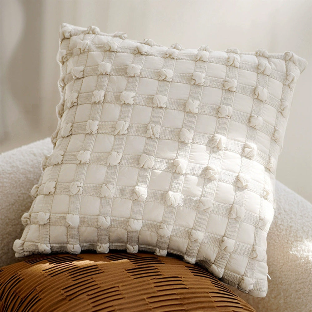 Linen Nordic Style Throw Pillow Covers With Tassel Cushion Cases Caramel Color Pillows Retro Texture Cushion Case Geometric Decorative Pillow Cover  For Couch Sofa Bedroom Living Room